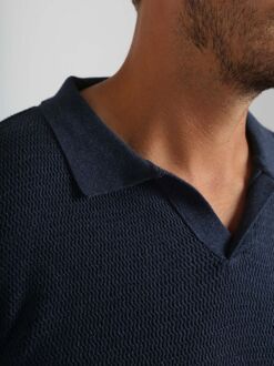 Trui Riva Structure Melange Navy Donkerblauw - L,XL,XXL