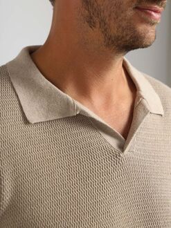 Trui Riva Structure Melange Sand Beige - L,M,XL,XXL