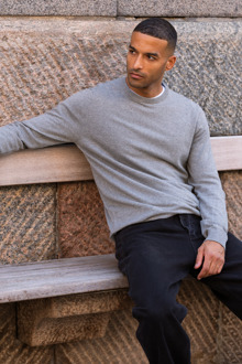 Trui Ronde Hals - Grijs Mêlee - maat L