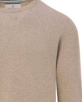 Trui ronde hals - maat XL Beige