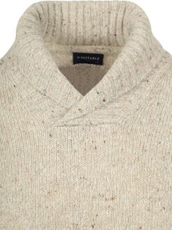 Trui Shawl Tweed Eco Wool Ecru Off-White - L,M,XL,XXL