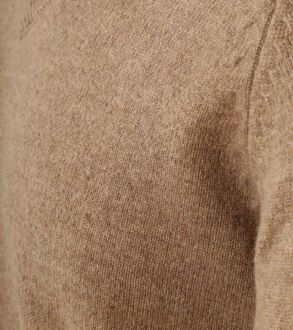 Trui V-hals Lamswol Camel Bruin - S,XXL
