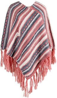 Trui Vrouwen Trui Winter Gebreide Cashmere Poncho Capes Shawl Vesten Jas casual Casaco Feminino Sueter Mujer Invierno Roze