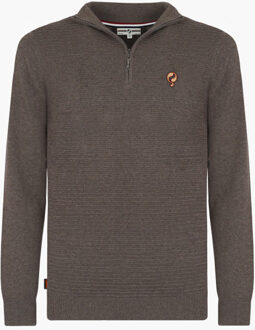 Trui woudrichem donker melange Taupe - S