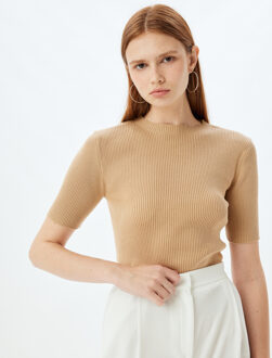 TRUIEN BSC Ronde kraag Normaal Sweater Camel