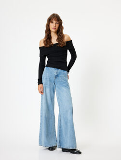 TRUIEN Open schouder Normaal Sweater Zwart