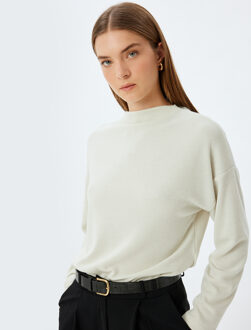 TRUIEN Rechte kraag Normaal Sweater Ecru