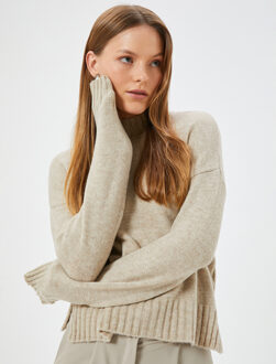 TRUIEN Rechte kraag Normaal Sweater Steen