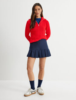 TRUIEN Rechte kraag Rits gedetailleerd Sweater Rood