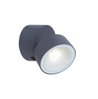 Trumpet - Buitenverlichting LED Kleine Beweegbare Wandlamp - Donkergrijs