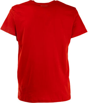 Trussardi EFFEN HEREN T-SHIRT MET KORTE MOUWEN EN RONDE HALS MET LOGOPRINT - maat Rood