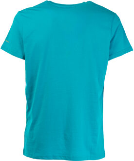 Trussardi HEREN T-SHIRT MET KORTE MOUWEN EN EFFEN CREWNECK MET PRINT - maat Groenblauw