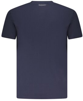 Trussardi Milano Logo T-shirt - maat S Donkerblauw