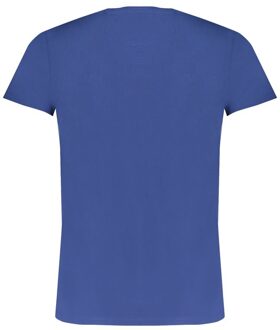 Trussardi Ronde Hals T-shirt Logo Tee Middelblauw