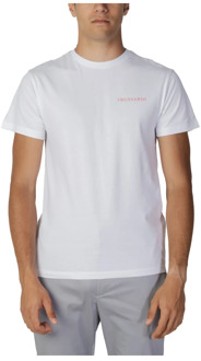 Trussardi T-Shirts Trussardi , White , Heren - 2Xl,S