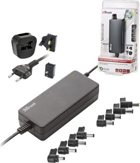 Trust 70W Worldwide Notebook Power Adapter netvoeding & inverter Zwart