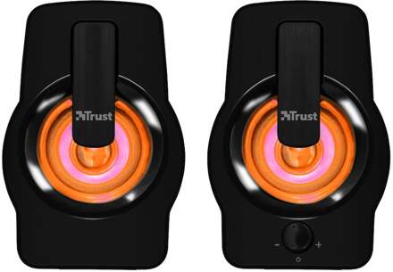 Trust Gemi Met RGB LED verlichte 2.0-luidsprekerset PC speaker Zwart