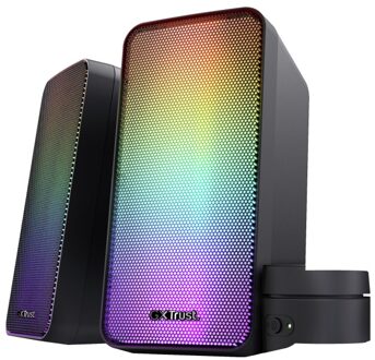 Trust GXT 611 Wezz 2.0 Speakerset met RGB-verlichting Desktop accessoire Zwart