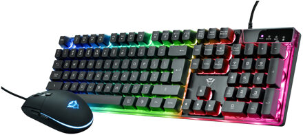 Trust GXT 838 Azor Gaming Combo - Keyboard met Muis Toetsenbord Zwart