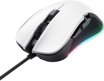 Trust GXT 922W Ybar Gaming Muis met RGB verlichting - Wit