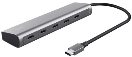 Trust HALYX 5 PORT USB-C HUB USB Hub Zilver