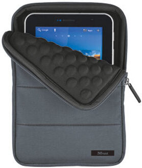 Trust , Nylon Anti-Shock Bubble Sleeve for 7 inch Tablets (Grey)
