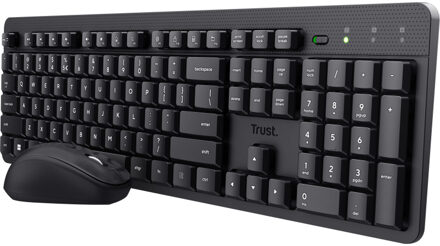 Trust Ody II Draadloze toetsenbord en muisset Toetsenbord Zwart