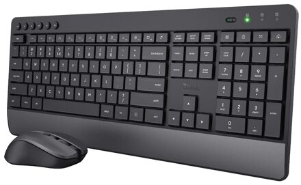 Trust Trezo Comfort Draadloze Keyboard & Mouse Set Toetsenbord Zwart