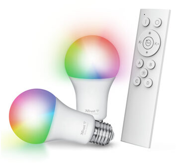 Trust Wifi Bulb Starter Set 2 Smart RGB Bulbs + Remote Schakelaar