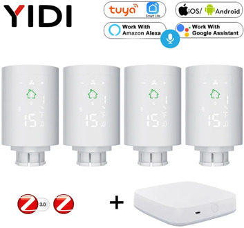 TRV Tuya ZigBee 3.0 Smart Radiator Actuator Thermostat Programmable Radiator Valve Temperature Controller Voice Control Alexa