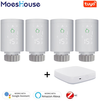 TRV ZigBee3.0 Smart Radiator Actuator Programmable Thermostatic Radiator Valve Temperature Controller Voice Control via Alexa