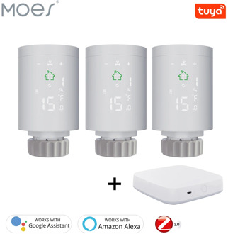 TRV ZigBee3.0 Smart Radiator Actuator Programmable Thermostatic Radiator Valve Temperature Controller Voice Control via Alexa