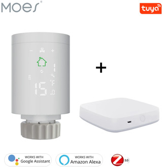 TRV ZigBee3.0 Smart Radiator Actuator Programmable Thermostatic Radiator Valve Temperature Controller Voice Control via Alexa