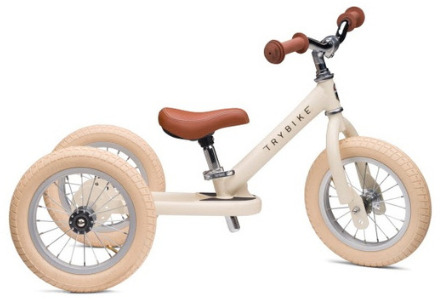 Trybike loopfiets steel 2-in-1 creme Crème