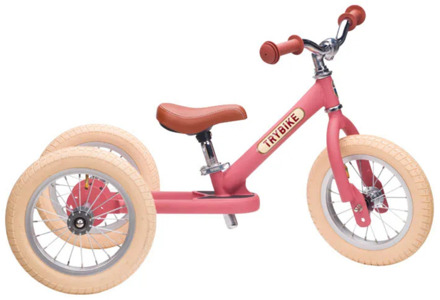 Trybike loopfiets steel 2-in-1 mat roze