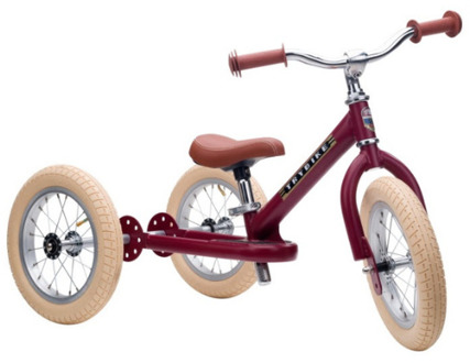 Trybike steel 2-in-1 loopfiets mat rood