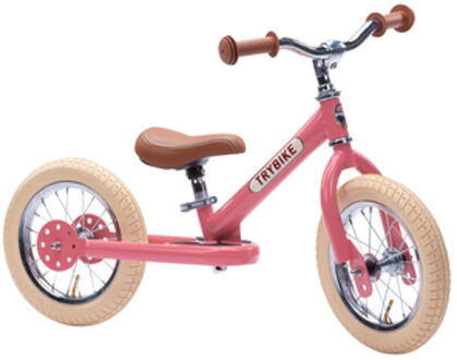 Trybike Tweewieler Steel Loopfiets, Vintage Pink