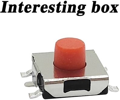 TS-E001 Touch Schakelaar 6.2*6.2*4.3 Vijf-Pin Patch Rode Knop 6X6 Platte seat Smd Disc Vlecht Diy Handgemaakte Accessoires 1K 10stk