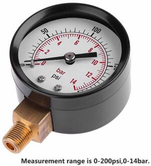 TS-Y91 1/4 Inch Npt 0-300psi 20bar Manometer Luchtcompressor Manometer Water Druk Tester type4