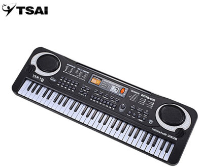 TSAI 61 Key Elektronische Piano Muziek Toetsenbord Met Microfoon Muziekinstrument Kinderen Vroege Educatieve Tool Voor Kid