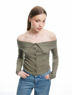 TSHIRT LS Koton Long Sleeve T-Shirt Kaki