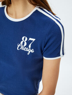 TSHIRT SS Printed T-Shirt Navy