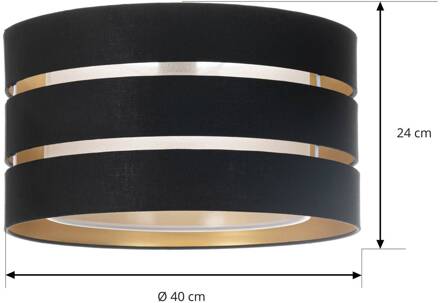 Tsomo plafondlamp stof Ø 40 cm zwart, goud