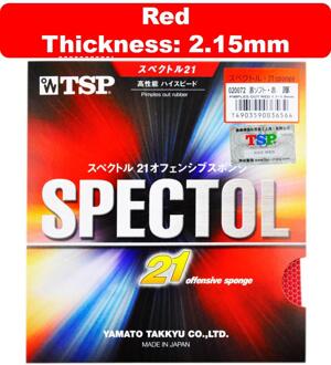 Tsp Originele Spectol Raw Rubber Tafeltennis Rubber Pips Out Ping Pong Spons Offensief Gebruikt Door Wang Tao 21 rood 2.15