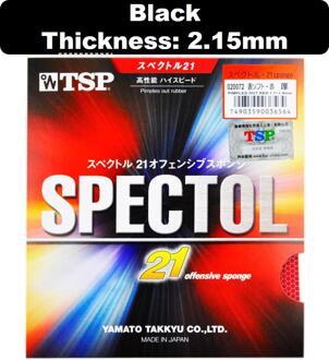 Tsp Originele Spectol Raw Rubber Tafeltennis Rubber Pips Out Ping Pong Spons Offensief Gebruikt Door Wang Tao 21 zwart 2.15