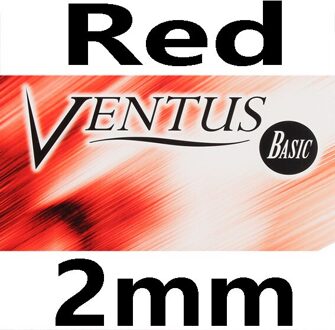 Tsp Ventus Basic Tafeltennis Rubber (Allround/Controle/Made In Duitsland) pips-In Tsp Ping Pong Spons rood 2.0mm