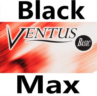 Tsp Ventus Basic Tafeltennis Rubber (Allround/Controle/Made In Duitsland) pips-In Tsp Ping Pong Spons zwart MAX