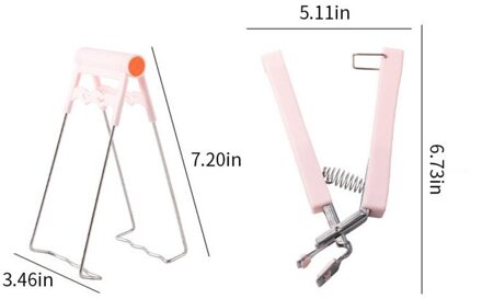 Ttlife 4 Stuks Multifunctionele Anti-Broeien Clip Set Nemen Kom Clip Lade Apparaat Siliconen Isolatie Mat Keuken Tool Aid Roze