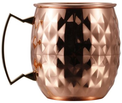 Ttlife 500Ml 304 Rvs Single Layer Ananas Cocktail Glas Outer Plating Schuren Drum Type Whisky Wijn cups JJWP081000001