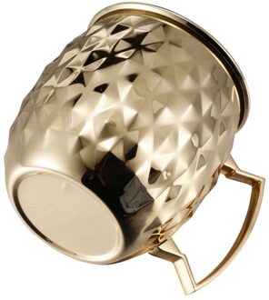 Ttlife 500Ml 304 Rvs Single Layer Ananas Cocktail Glas Outer Plating Schuren Drum Type Whisky Wijn cups JJWP081000002